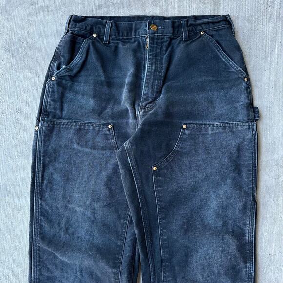 Carhartt black double knee work wear carpenter pants - Picture 2 of 8